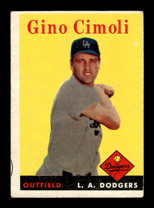 1958 Topps #286 Gino Cimoli Los Angeles Dodgers VGEX HOF10009829