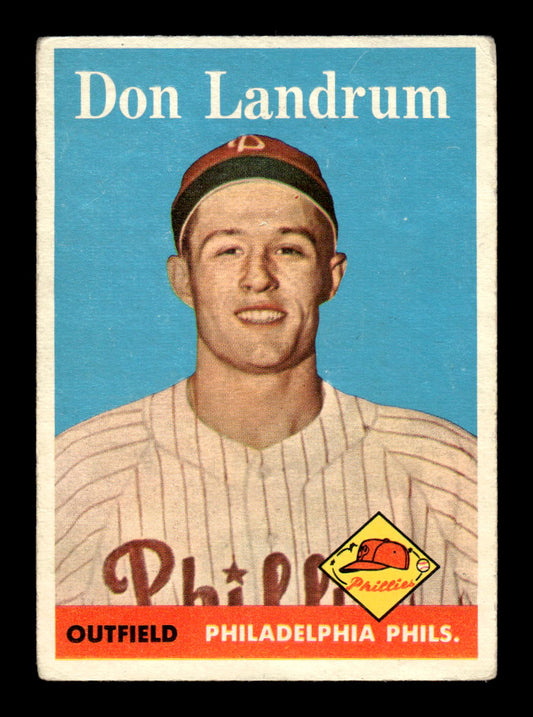 1958 Topps #291 Don Landrum Philadelphia Phillies VGEX HOF10009834