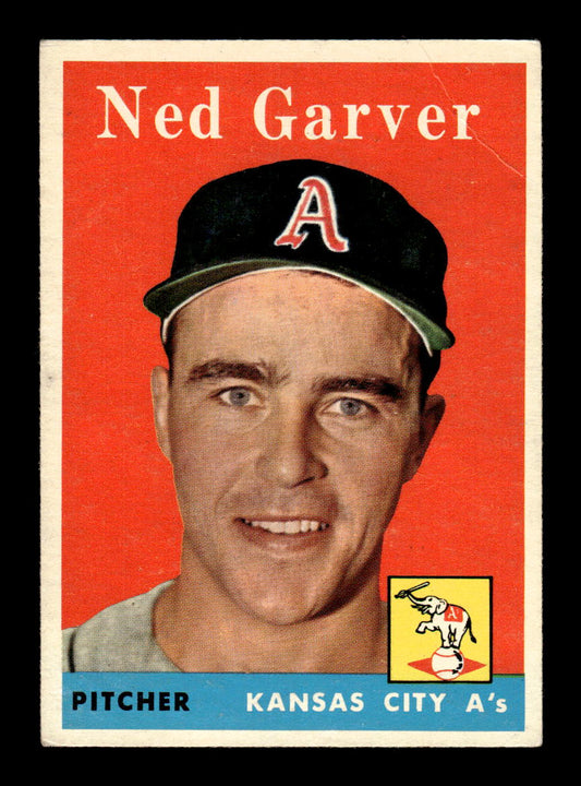 1958 Topps #292 Ned Garver Kansas City Athletics VGEX HOF10009835
