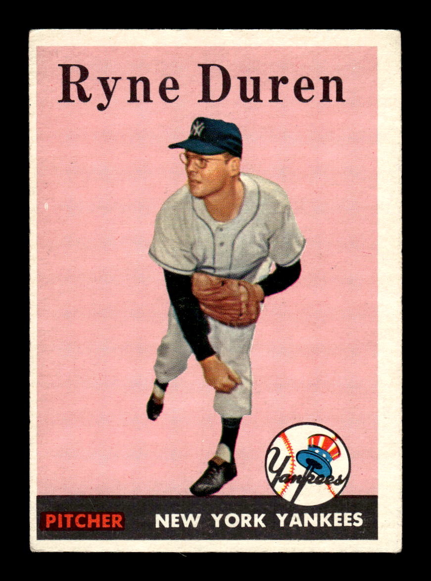 1958 Topps #296 Ryne Duren New York Yankees VGEX HOF10009839