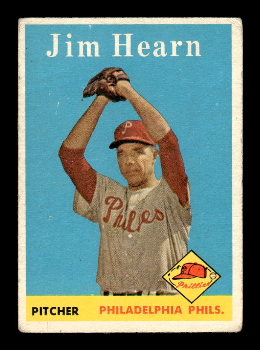 1958 Topps #298 Jim Hearn Philadelphia Phillies VGEX HOF10009841