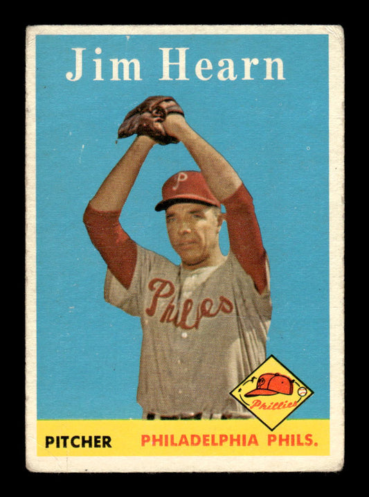 1958 Topps #298 Jim Hearn Philadelphia Phillies VGEX HOF10009841