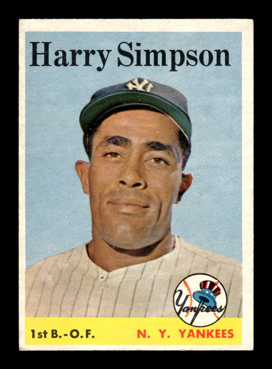 1958 Topps #299 Harry Simpson New York Yankees EX HOF10009842