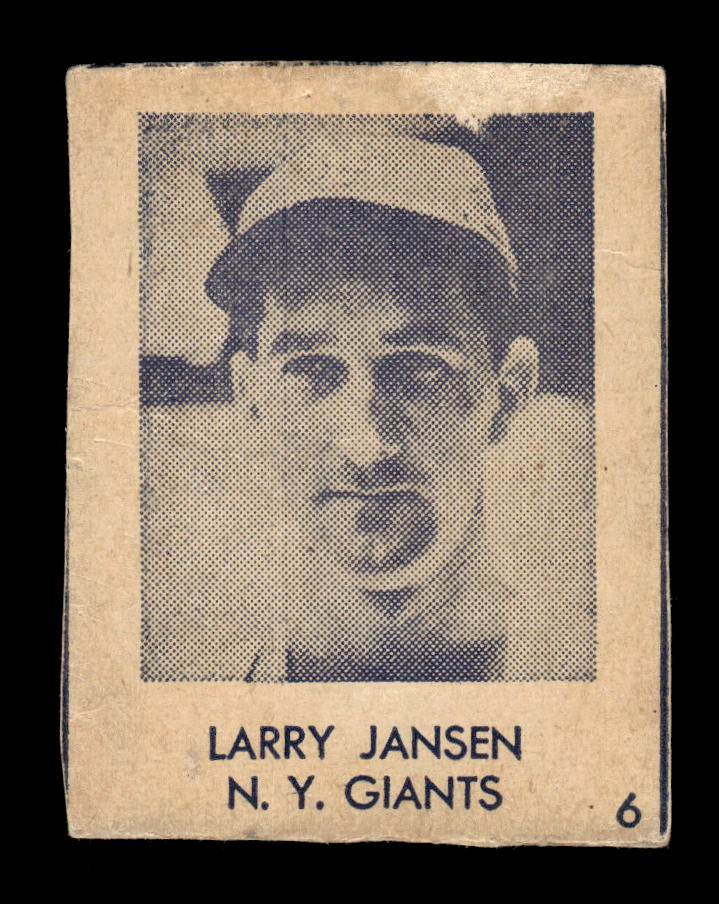 1948 Blue Tint (R346) #6 Larry Jansen New York Giants Poor HOF10009848