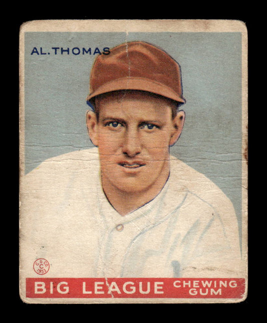 1933 Goudey (R319) #169 Al Thomas Washington Senators Poor HOF10009855