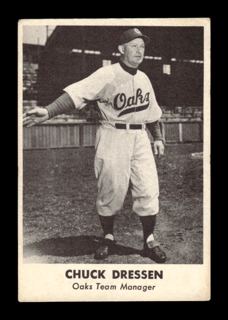 1950 Remar Bread Oakland Oaks #NNO Chuck Dressen Oakland Oaks EX HOF10009868