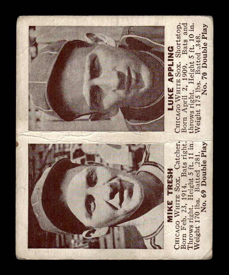 1941 Double Play (R330) #69-70 Tresh Appling Poor HOF10009871