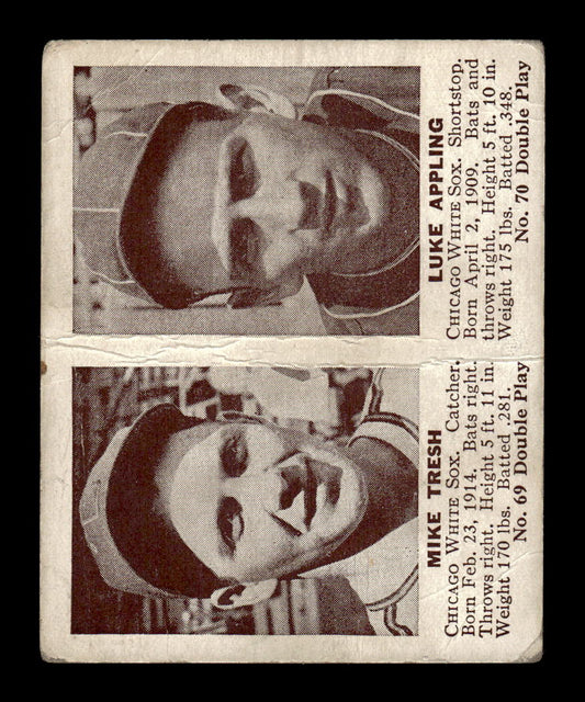 1941 Double Play (R330) #69-70 Tresh Appling Poor HOF10009871