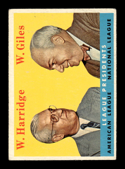 1958 Topps #300 League Presidents Harridge Giles VGEX HOF10009875