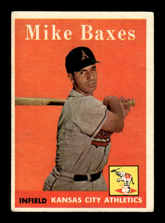 1958 Topps #302 Mike Baxes Kansas City Athletics EX HOF10009877