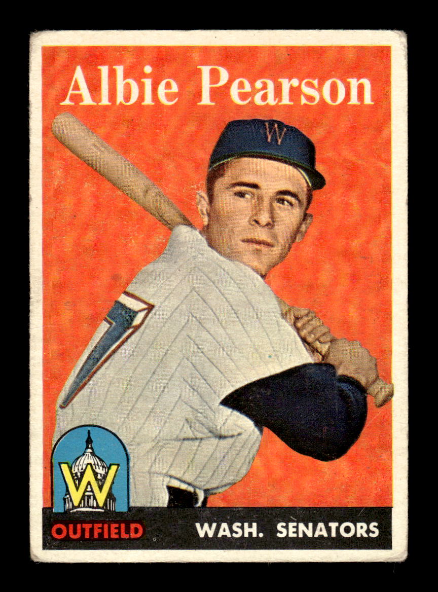 1958 Topps #317 Albie Pearson Washington Senators VGEX HOF10009890