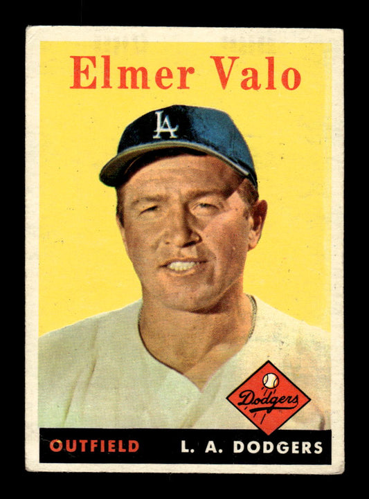 1958 Topps #323 Elmer Valo Los Angeles Dodgers VGEX HOF10009896