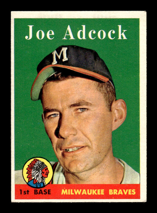 1958 Topps #325 Joe Adcock Milwaukee Braves VGEX HOF10009898