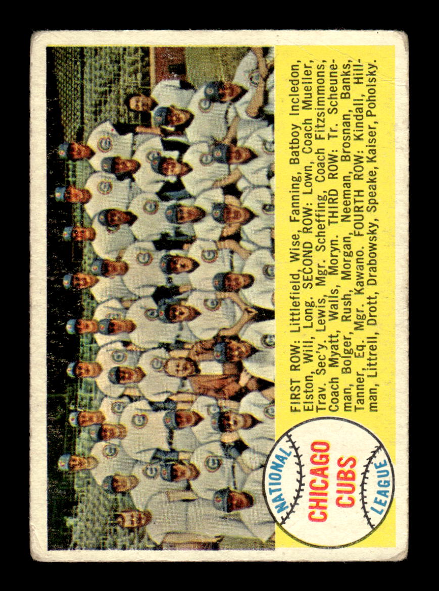 1958 Topps #327 Chicago Cubs Chicago Cubs VGEX HOF10009900