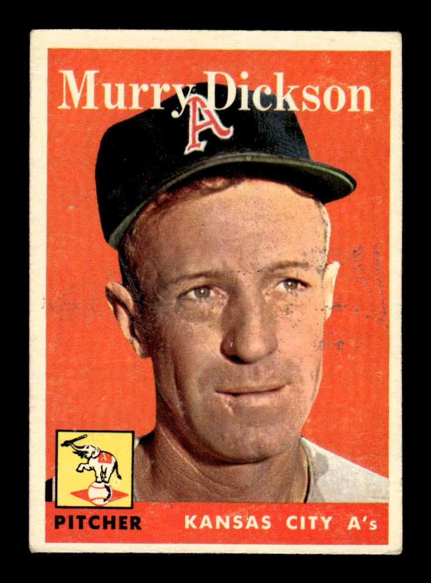 1958 Topps #349 Murry Dickson Kansas City Athletics VGEX HOF10009917