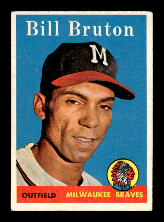 1958 Topps #355 Bill Bruton Milwaukee Braves VGEX HOF10009922