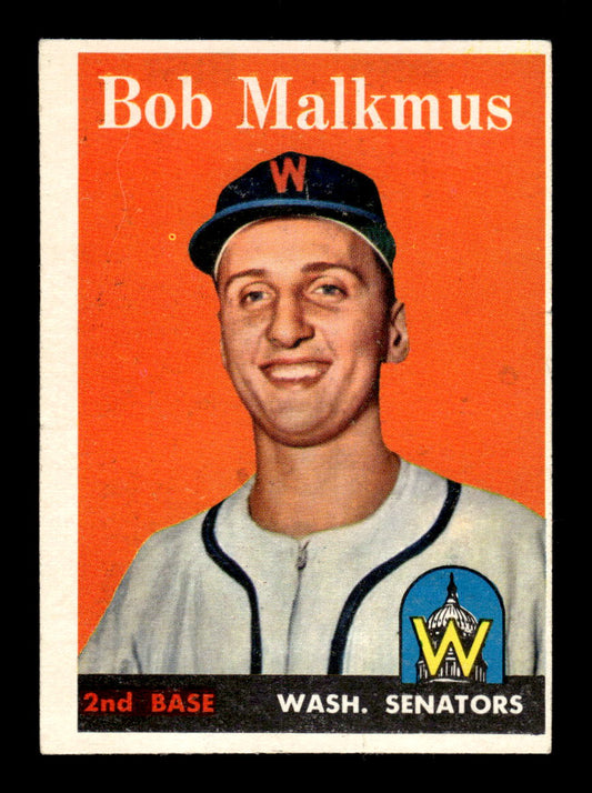 1958 Topps #356 Bob Malkmus Washington Senators VGEX HOF10009923