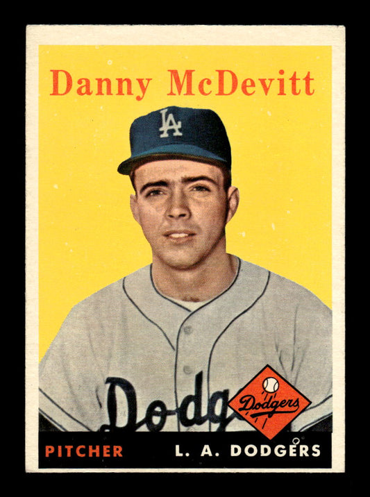 1958 Topps #357 Danny McDevitt Los Angeles Dodgers VGEX HOF10009924