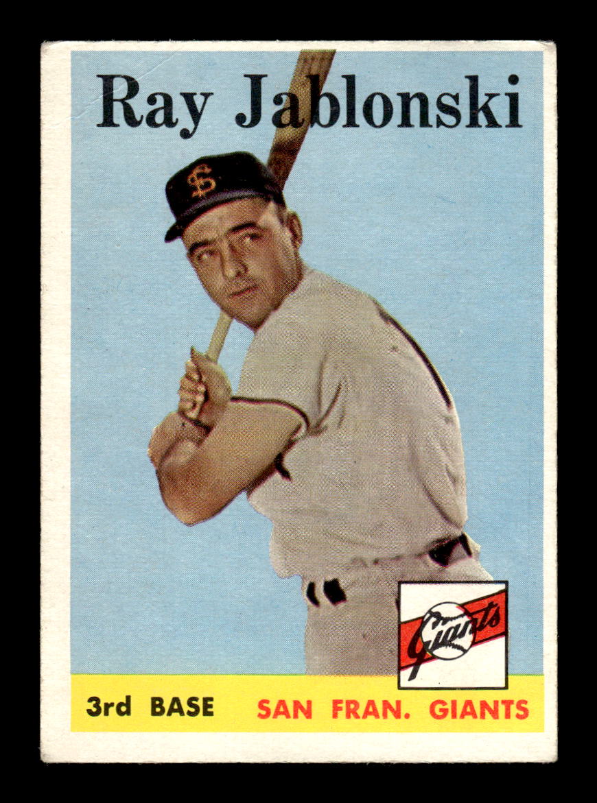 1958 Topps #362 Ray Jablonski San Francisco Giants VG HOF10009929