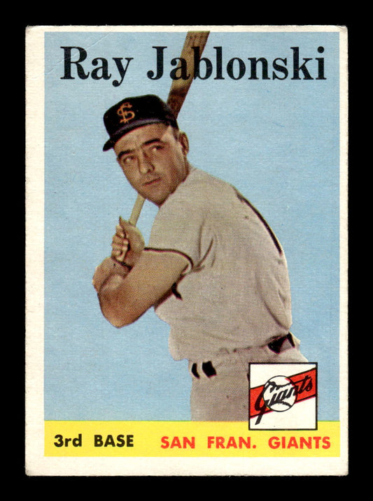 1958 Topps #362 Ray Jablonski San Francisco Giants VG HOF10009929
