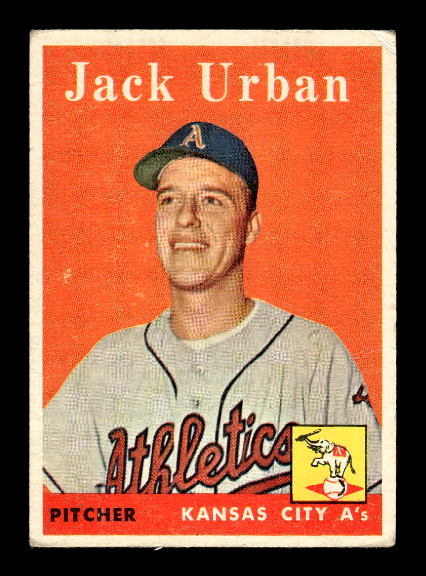 1958 Topps #367 Jack Urban Kansas City Athletics VGEX HOF10009934