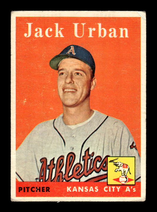 1958 Topps #367 Jack Urban Kansas City Athletics VGEX HOF10009934