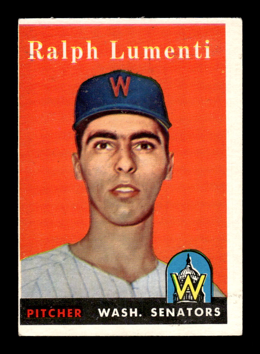 1958 Topps #369 Ralph Lumenti Washington Senators VGEX HOF10009936