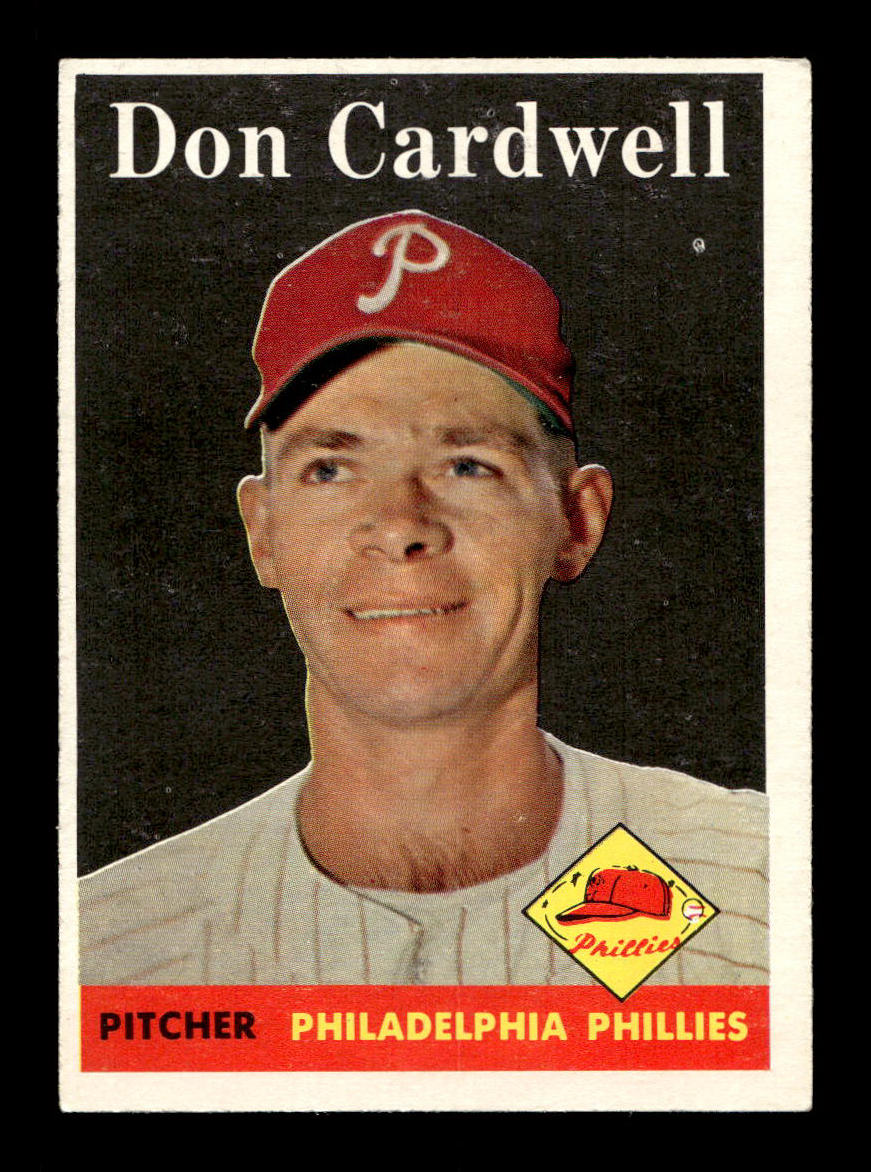 1958 Topps #372 Don Cardwell Philadelphia Phillies VGEX HOF10009939