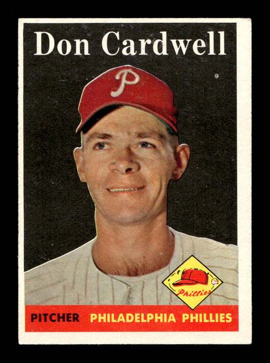 1958 Topps #372 Don Cardwell Philadelphia Phillies VGEX HOF10009939