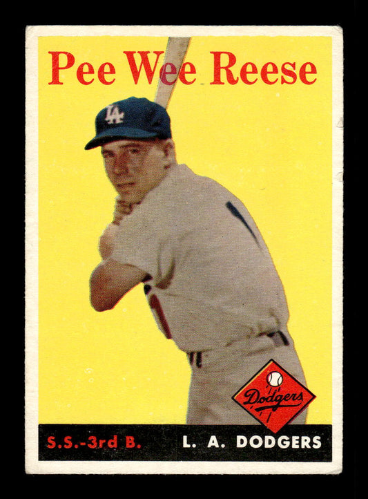 1958 Topps #375 Pee Wee Reese Los Angeles Dodgers VG HOF10009942