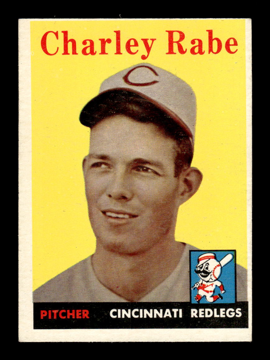 1958 Topps #376 Charley Rabe Cincinnati Redlegs VGEX HOF10009943