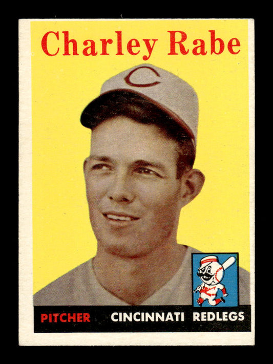 1958 Topps #376 Charley Rabe Cincinnati Redlegs VGEX HOF10009943