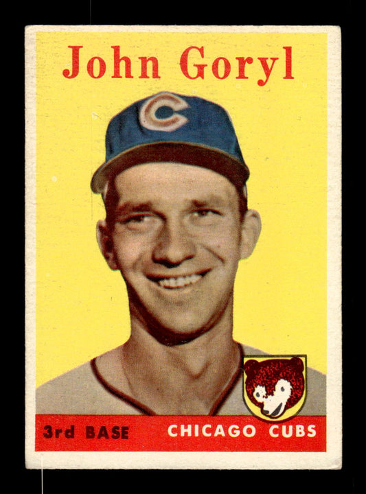 1958 Topps #384 John Goryl Chicago Cubs VGEX HOF10009950