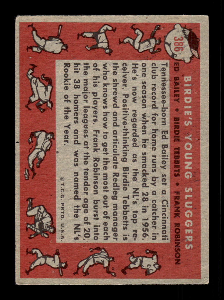 1958 Topps #386 Birdie's Young Sluggers Frank Robinson VGEX HOF10009952