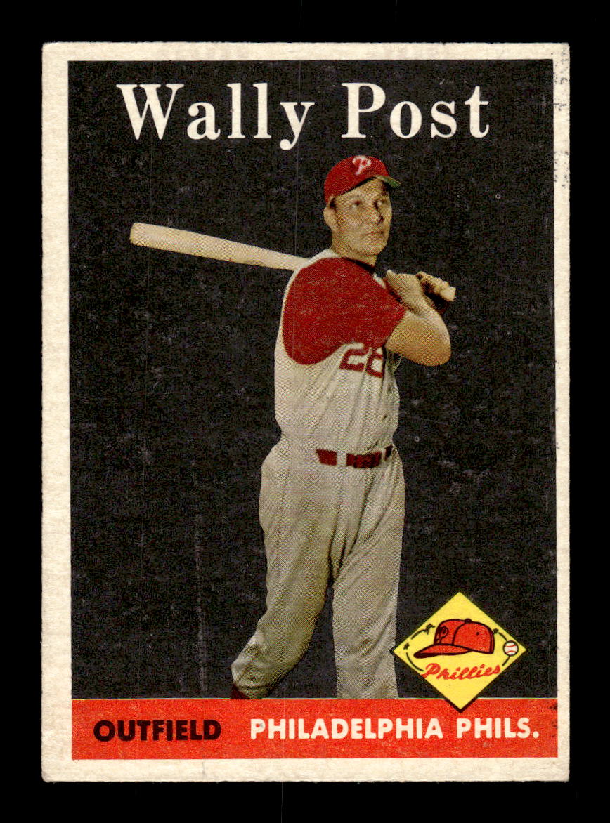 1958 Topps #387 Wally Post Philadelphia Phillies VGEX HOF10009953