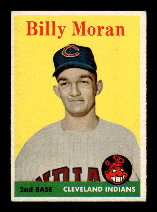 1958 Topps #388 Billy Moran Cleveland Indians VGEX HOF10009954