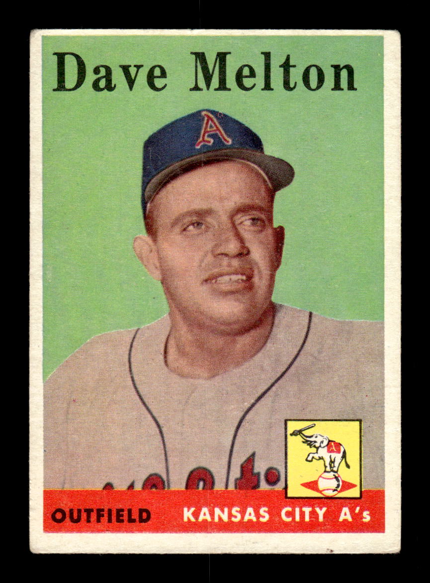 1958 Topps #391 Dave Melton Kansas City Athletics VGEX HOF10009956
