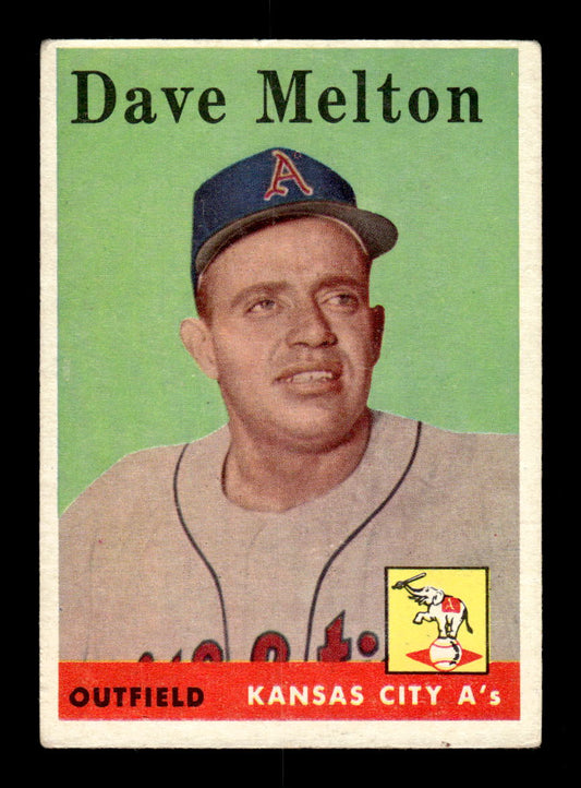 1958 Topps #391 Dave Melton Kansas City Athletics VGEX HOF10009956