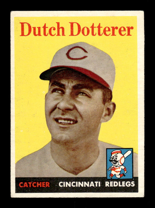 1958 Topps #396 Dutch Dotterer Cincinnati Redlegs VGEX HOF10009961