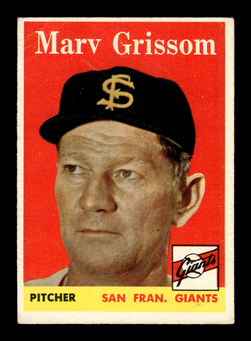 1958 Topps #399 Marv Grissom San Francisco Giants VG HOF10009964