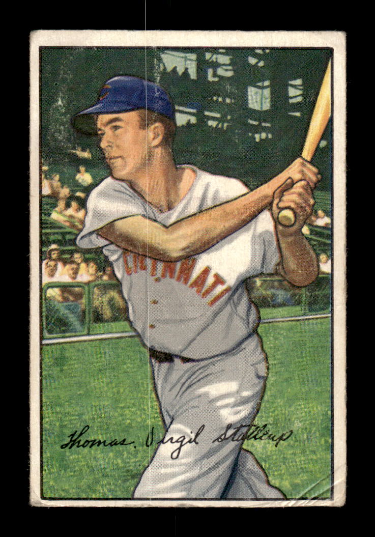 1952 Bowman #6 Virgil Stallcup Cincinnati Reds VG HOF10009966