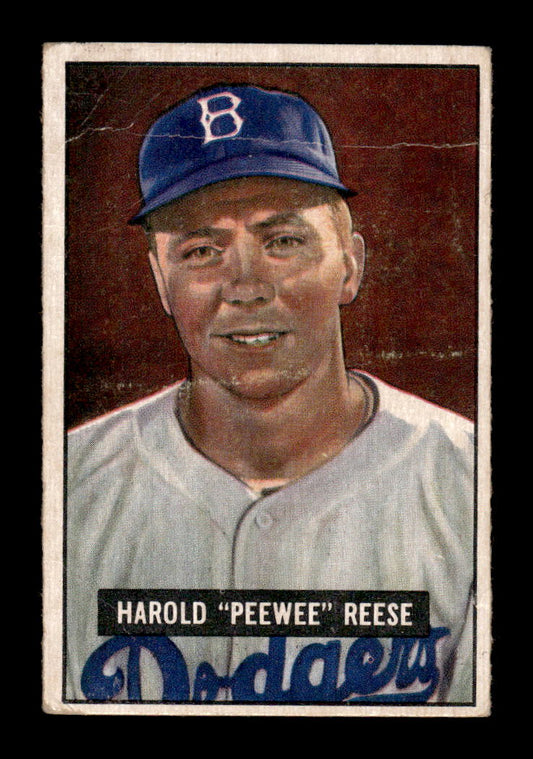 1951 Bowman #80 Pee Wee Reese Brooklyn Dodgers G/VG HOF10010026