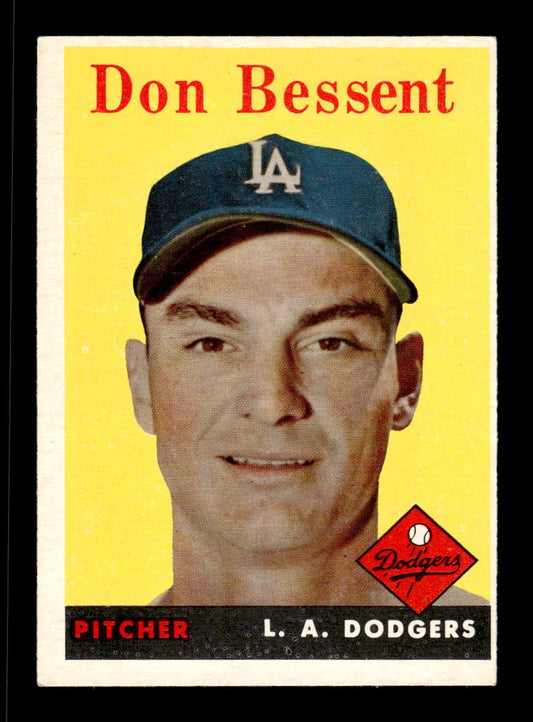 1958 Topps #401 Don Bessent Los Angeles Dodgers VGEX HOF10010029