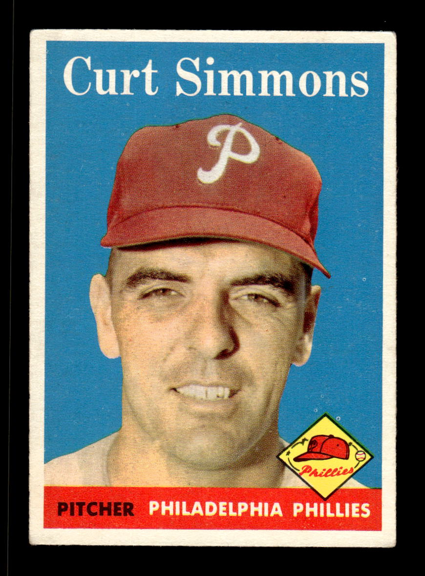 1958 Topps #404 Curt Simmons Philadelphia Phillies VGEX HOF10010032