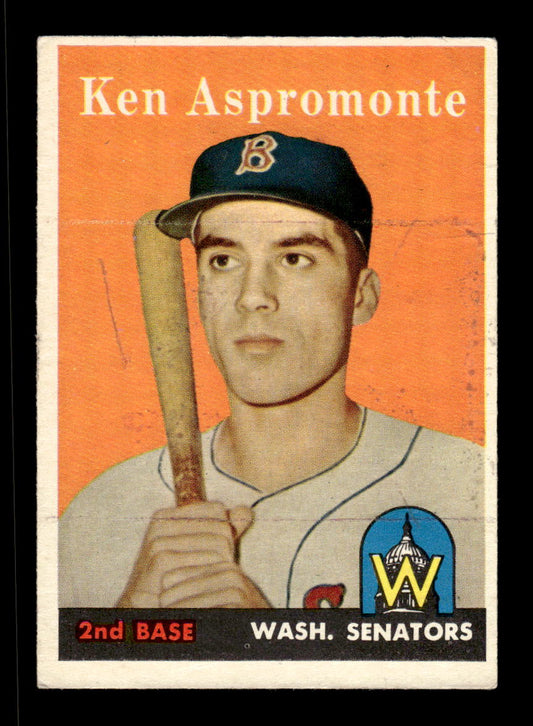 1958 Topps #405 Ken Aspromonte Washington Senators VGEX HOF10010033