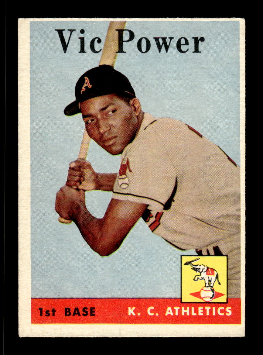 1958 Topps #406 Vic Power Kansas City Athletics VGEX HOF10010034