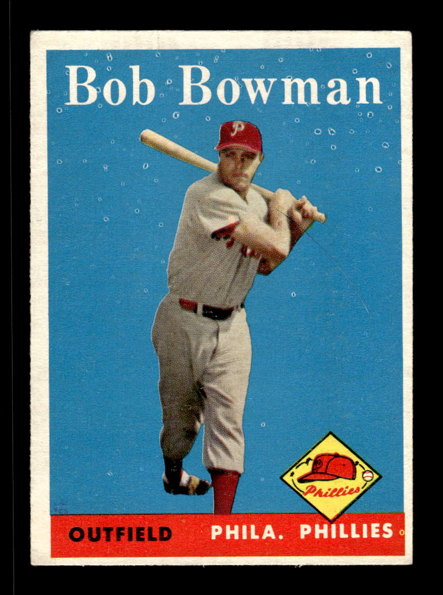 1958 Topps #415 Bob Bowman Philadelphia Phillies VGEX HOF10010043