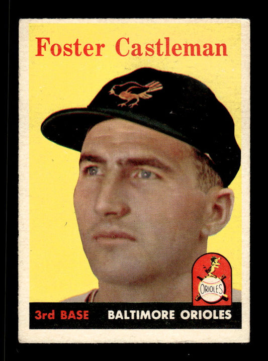 1958 Topps #416 Foster Castleman Baltimore Orioles VGEX HOF10010044