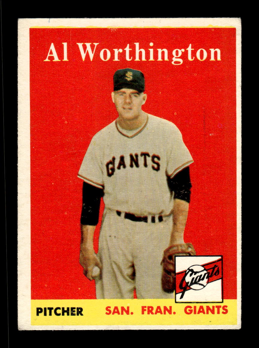 1958 Topps #427 Al Worthington San Francisco Giants VGEX HOF10010053