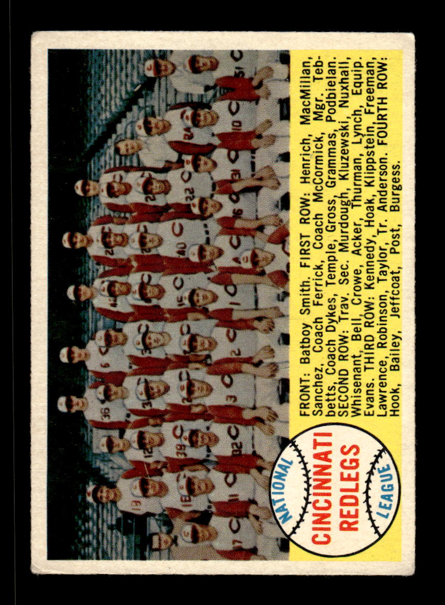 1958 Topps #428b Cincinnati Redlegs Cincinnati Redlegs VGEX HOF10010054